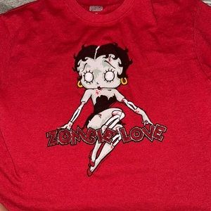 Betty boop zombie love top